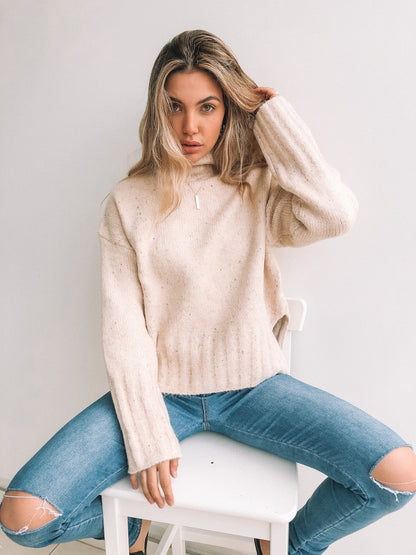 Chesterfield Jumper - Beige | Women's Heavyweight Knit Jumper