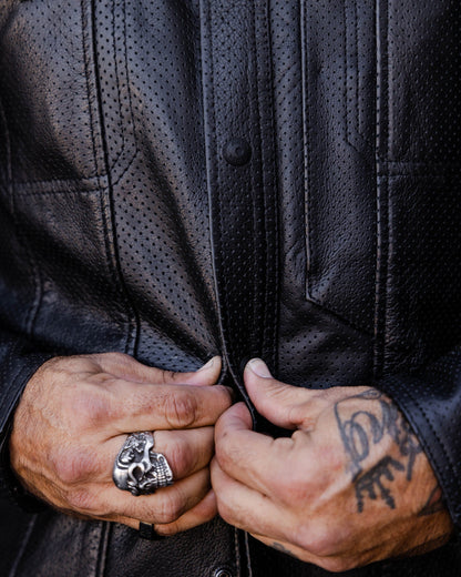 Reno Perforated Leather Shirt