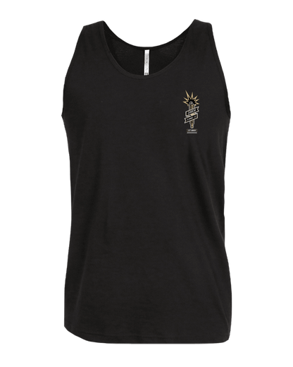 White & Gold Ignite Tank - Black