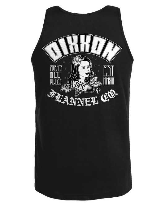 White Maria Tank - Black