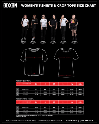 Women's Ballpark Crop Top - White & Black