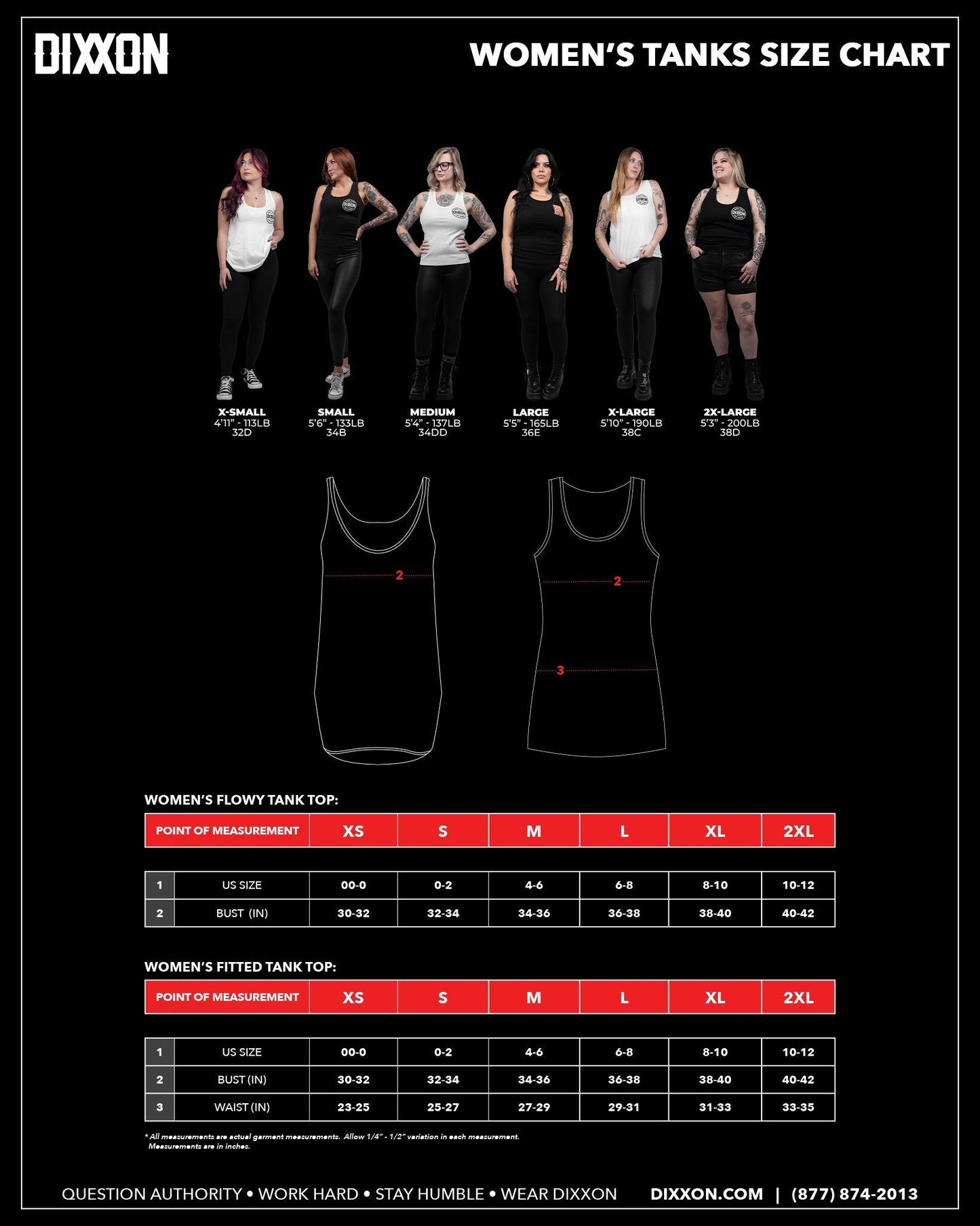 Women's Classic Chopper Fitted Tank - Black