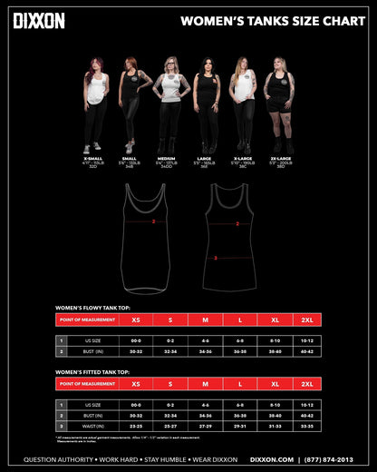 Women's Classic Chopper Fitted Tank - Black