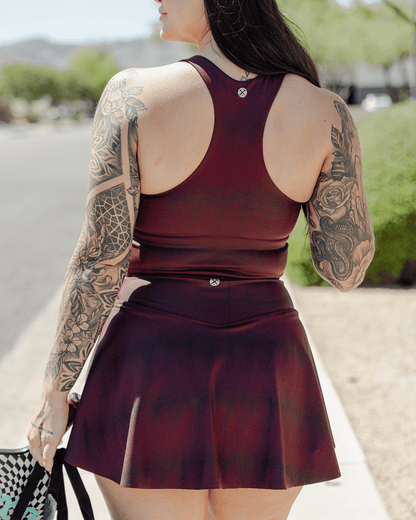 Women's Red Racer Crop Top